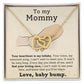 To My Mommy - Your Heartbeat Is My Lullaby - Interlocking Hearts Necklace