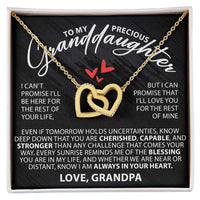 Load image into Gallery viewer, To My Precious Granddaughter - Even If Tomorrow Holds Uncertainties - Interlocking Hearts Necklace
