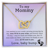 Load image into Gallery viewer, To My Mommy - I Am Nestled - Interlocking Hearts Necklace
