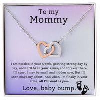 Load image into Gallery viewer, To My Mommy - I Am Nestled - Interlocking Hearts Necklace
