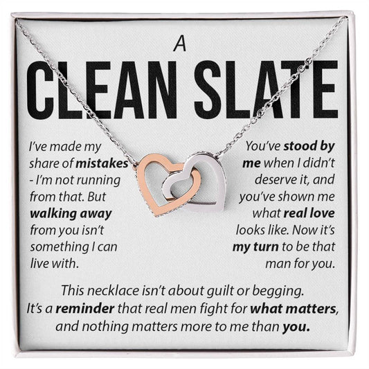 “A Clean Slate” Interlocked Hearts Necklace – Apology & Reconciliation Gift for Her