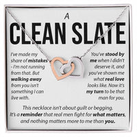 Load image into Gallery viewer, “A Clean Slate” Interlocked Hearts Necklace – Apology &amp; Reconciliation Gift for Her
