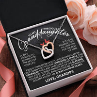 Load image into Gallery viewer, To My Precious Granddaughter - Even If Tomorrow Holds Uncertainties - Interlocking Hearts Necklace
