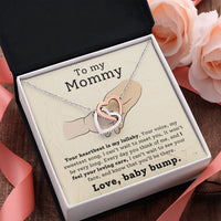 Load image into Gallery viewer, To My Mommy - Your Heartbeat Is My Lullaby - Interlocking Hearts Necklace
