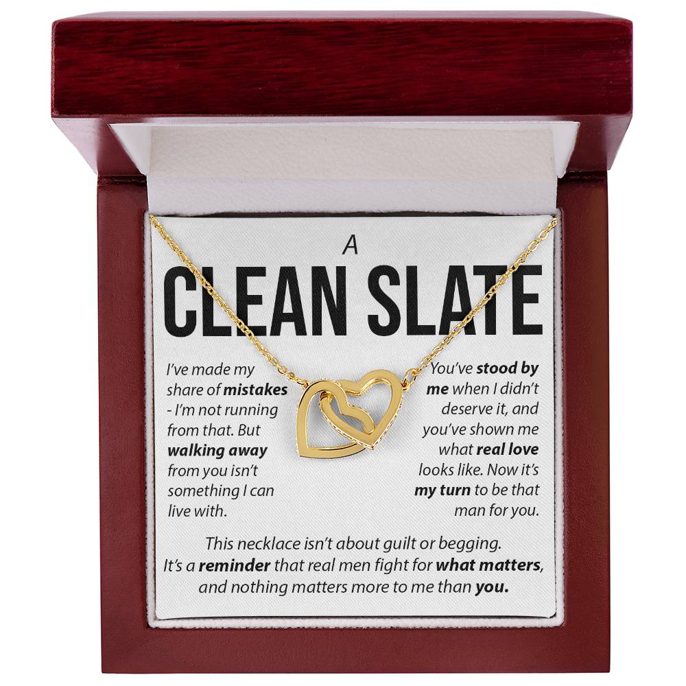“A Clean Slate” Interlocked Hearts Necklace – Apology & Reconciliation Gift for Her
