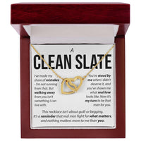 Load image into Gallery viewer, “A Clean Slate” Interlocked Hearts Necklace – Apology &amp; Reconciliation Gift for Her
