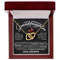 Load image into Gallery viewer, To My Precious Granddaughter - Even If Tomorrow Holds Uncertainties - Interlocking Hearts Necklace
