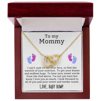Load image into Gallery viewer, To My Mommy - I Can&#39;t Wait To See Your Face - Interlocking Hearts Necklace
