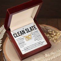 Load image into Gallery viewer, “A Clean Slate” Interlocked Hearts Necklace – Apology &amp; Reconciliation Gift for Her

