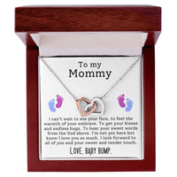 Load image into Gallery viewer, To My Mommy - I Can&#39;t Wait To See Your Face - Interlocking Hearts Necklace
