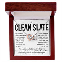 Load image into Gallery viewer, “A Clean Slate” Interlocked Hearts Necklace – Apology &amp; Reconciliation Gift for Her
