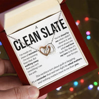 Load image into Gallery viewer, “A Clean Slate” Interlocked Hearts Necklace – Apology &amp; Reconciliation Gift for Her
