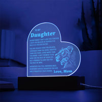 Load image into Gallery viewer, To My Daughter, From Mom - Engraved Acrylic Heart
