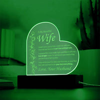 Load image into Gallery viewer, To My Beautiful Wife - I can&#39;t Live Without You - Engraved Acrylic Heart
