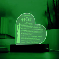 Load image into Gallery viewer, To My Beautiful Wife - Living With You - Engraved Acrylic Heart
