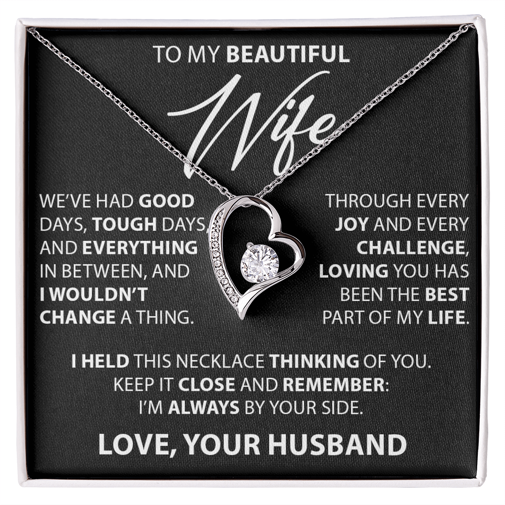 Gift for Wife from Husband - "Good and Tough Days" Necklace