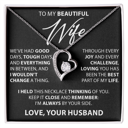 Gift for Wife from Husband - "Good and Tough Days" Necklace