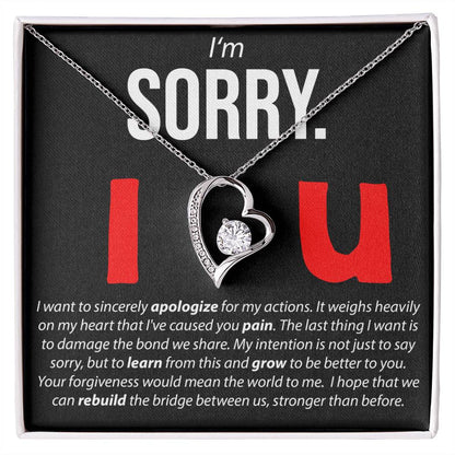 I'm Sorry. I Love You - Forever Love Necklace - JustFamilyThings