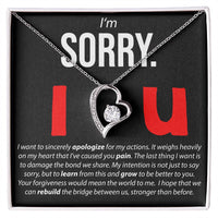 Load image into Gallery viewer, I&#39;m Sorry. I Love You - Forever Love Necklace - JustFamilyThings
