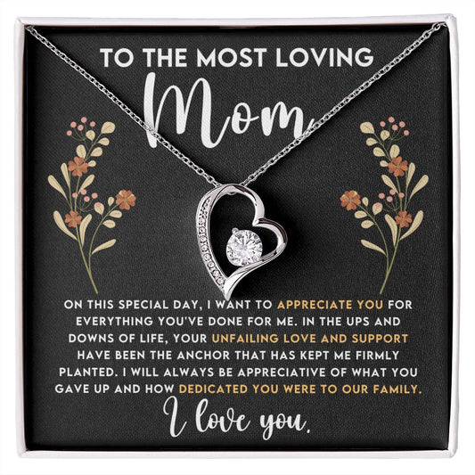 To The Most Loving Mom - Forever Love Necklace