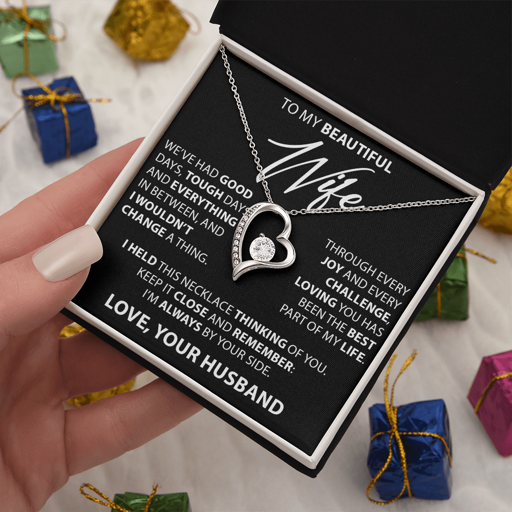 Gift for Wife from Husband - "Good and Tough Days" Necklace