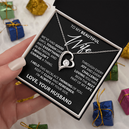 Gift for Wife from Husband - "Good and Tough Days" Necklace