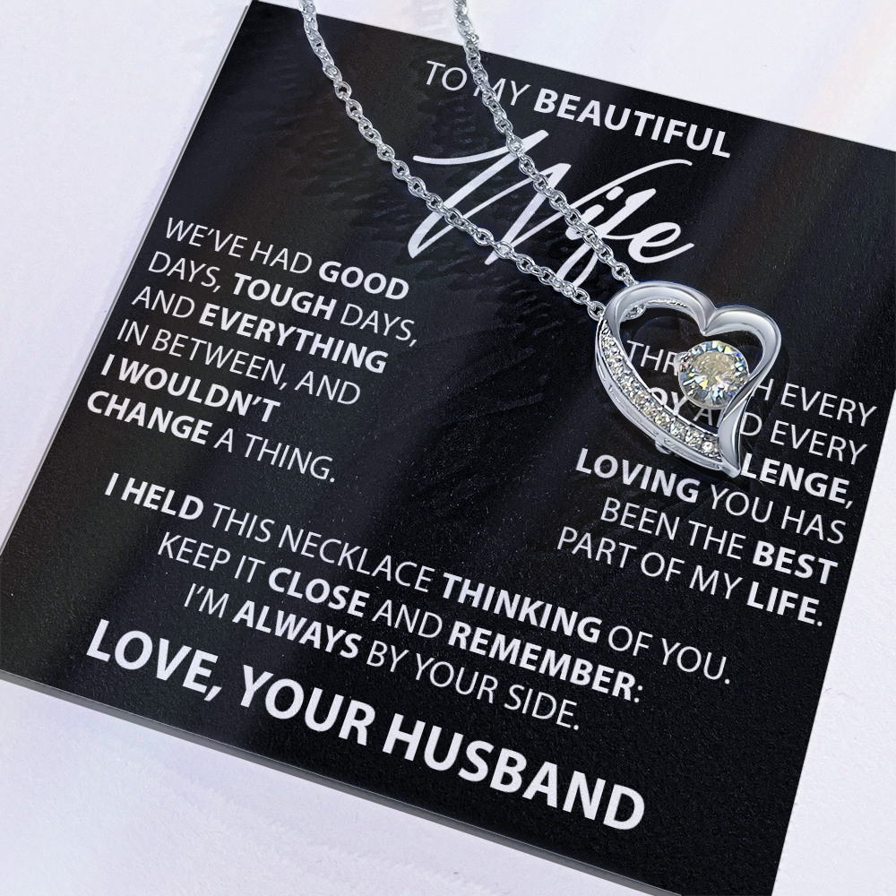 Gift for Wife from Husband - "Good and Tough Days" Necklace