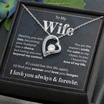Gift to Wife from Husband - Forever Love Necklace
