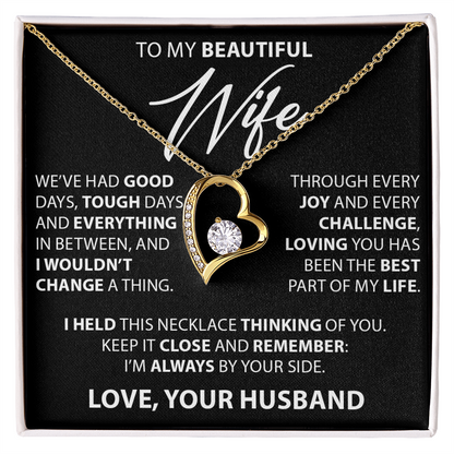 Gift for Wife from Husband - "Good and Tough Days" Necklace