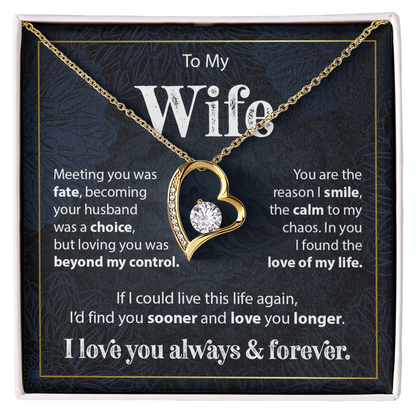 Gift to Wife from Husband - Forever Love Necklace