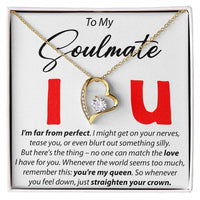 Load image into Gallery viewer, To My Soulmate - I&#39;m Far From perfect - Forever Love Necklace

