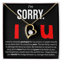 Load image into Gallery viewer, I&#39;m Sorry. I Love You - Forever Love Necklace - JustFamilyThings

