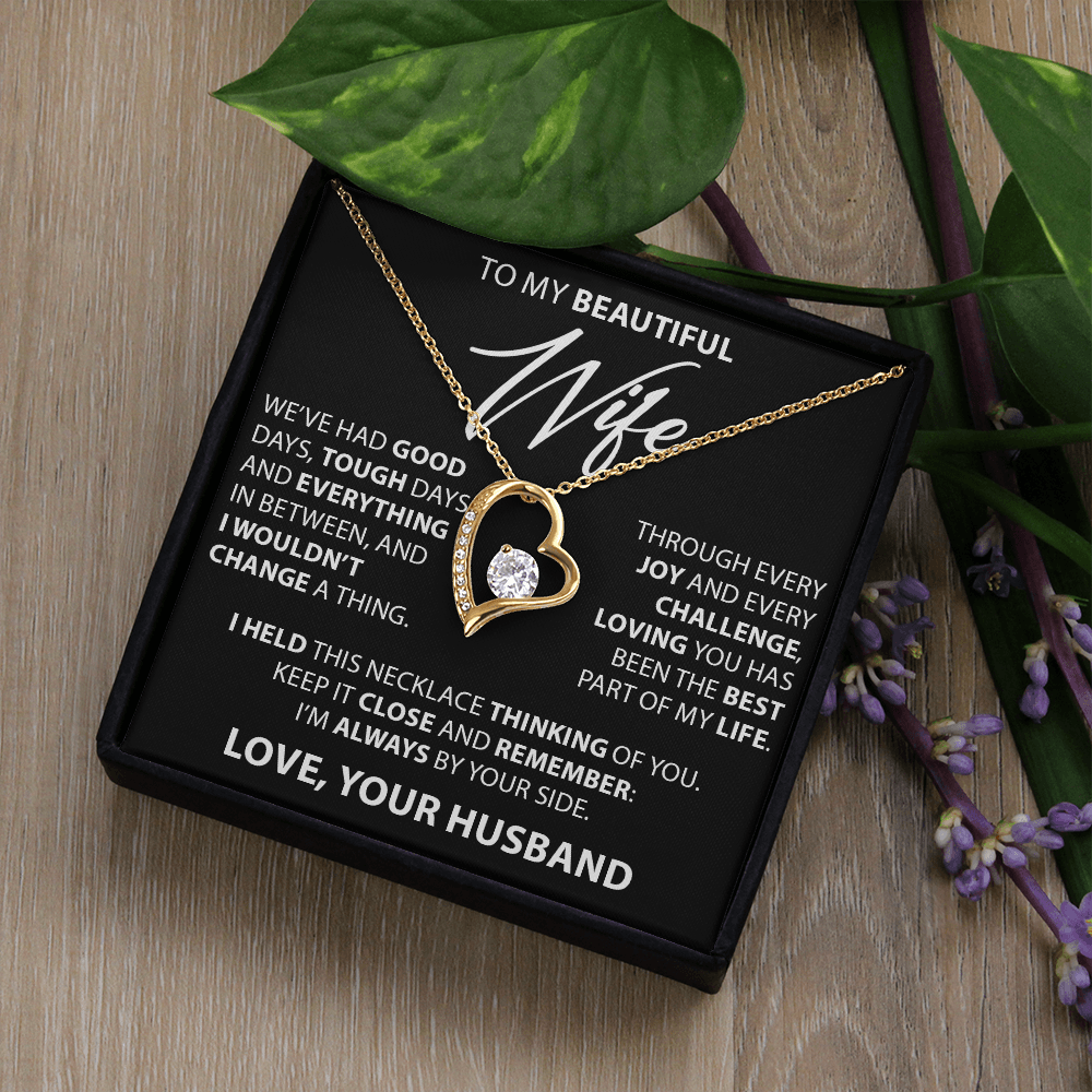 Gift for Wife from Husband - "Good and Tough Days" Necklace