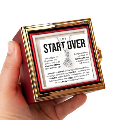 “Let's Start Over” Alluring Beauty with Rotating Rose Gift Box – Apology & Reconciliation Gift for Her