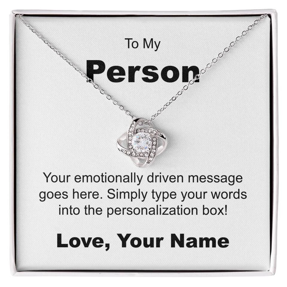 Personalized - Love Knot Necklace - JustFamilyThings