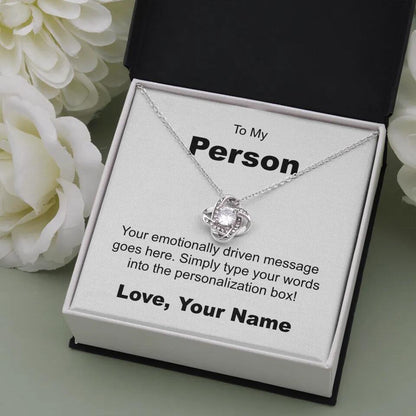 Personalized - Love Knot Necklace - JustFamilyThings