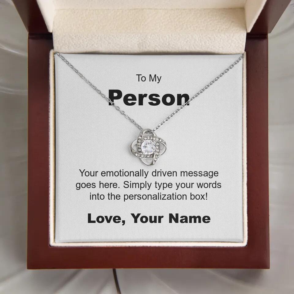 Personalized - Love Knot Necklace - JustFamilyThings