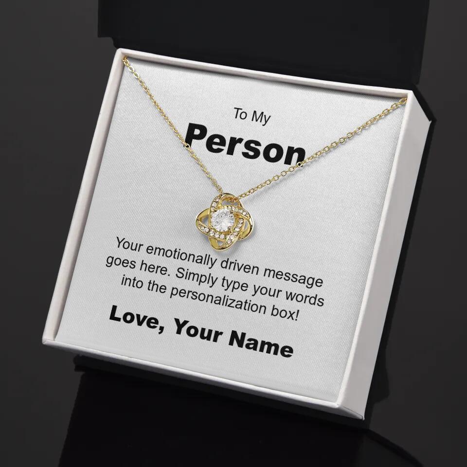 Personalized - Love Knot Necklace - JustFamilyThings