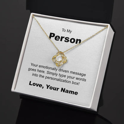 Personalized - Love Knot Necklace - JustFamilyThings