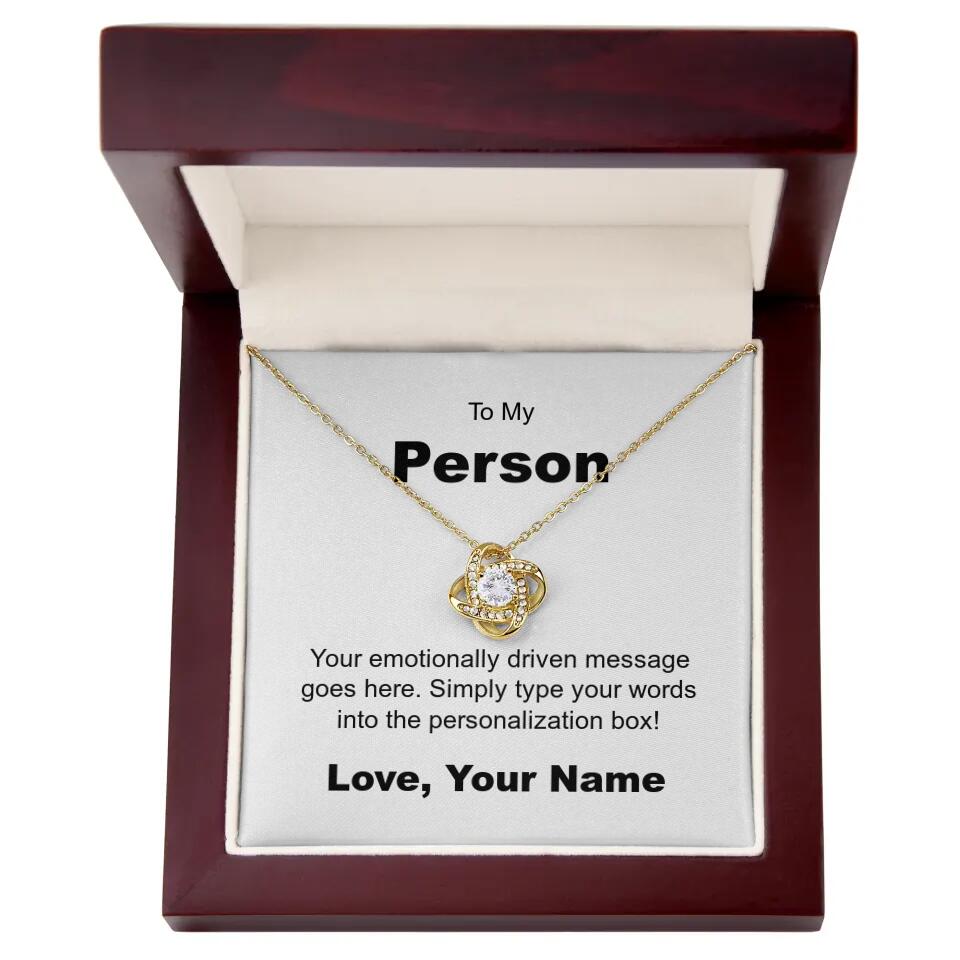 Personalized - Love Knot Necklace - JustFamilyThings