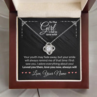 Load image into Gallery viewer, Personalized - To The Girl I Fell In Love With - Love Knot Necklace - JustFamilyThings

