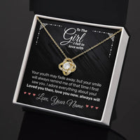 Load image into Gallery viewer, Personalized - To The Girl I Fell In Love With - Love Knot Necklace - JustFamilyThings
