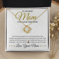 Load image into Gallery viewer, Personalized - To The Best MOM - Love Knot Necklace - JustFamilyThings

