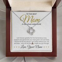 Load image into Gallery viewer, Personalized - To The Best MOM - Love Knot Necklace - JustFamilyThings
