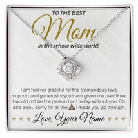 Load image into Gallery viewer, Personalized - To The Best MOM - Love Knot Necklace - JustFamilyThings

