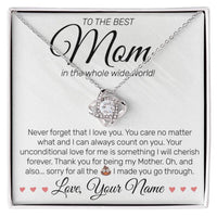 Load image into Gallery viewer, Personalized - To The Best MOM - Love Knot Necklace - JustFamilyThings
