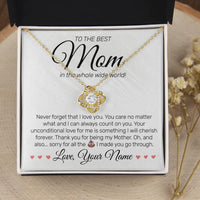 Load image into Gallery viewer, Personalized - To The Best MOM - Love Knot Necklace - JustFamilyThings
