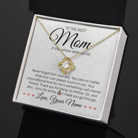 Load image into Gallery viewer, Personalized - To The Best MOM - Love Knot Necklace - JustFamilyThings
