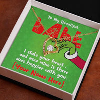 Load image into Gallery viewer, Personalized - I Stole Your Heart - Forever Love Necklace - JustFamilyThings
