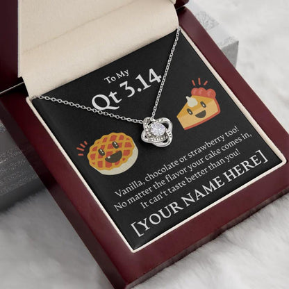 Personalized - To My Cutie Pie - Love Knot Necklace - JustFamilyThings